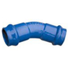 Double douille coud&eacute;e 22,5&deg; pour tuyau UPVC